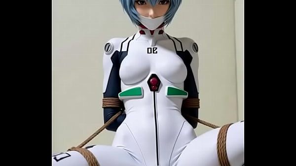 Rei Ayanami bounded and struggling  