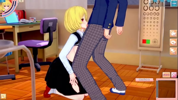 【エロゲーコイカツ！】東方project ルーミアのおっぱい揉んで仁王立ち手コキフェラ奉仕してもらってからのセックス！爆乳エロアニメ【ヘンタイゲーム とうほう 】  