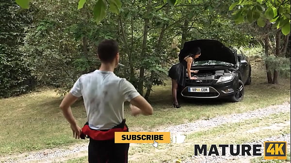 MATURE4K. Brunette on high heels seduced a lucky guy in the woods. Hot sex with Texas Patti  