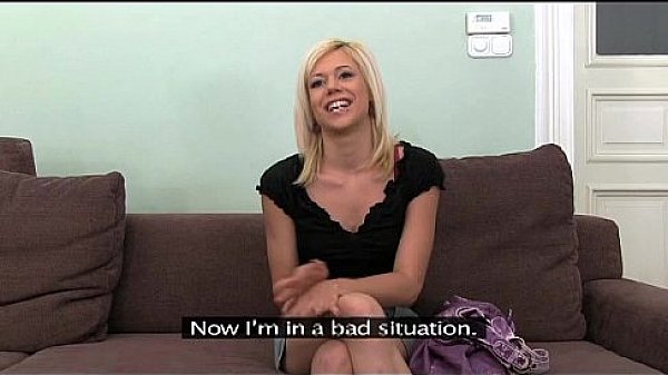 Casting Innocent blonde takes first time facial in casting