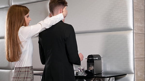 Office Fuck: Sexy Secretary Emelie Crystal Lets Colleague Slam All of Her Holes GP2443