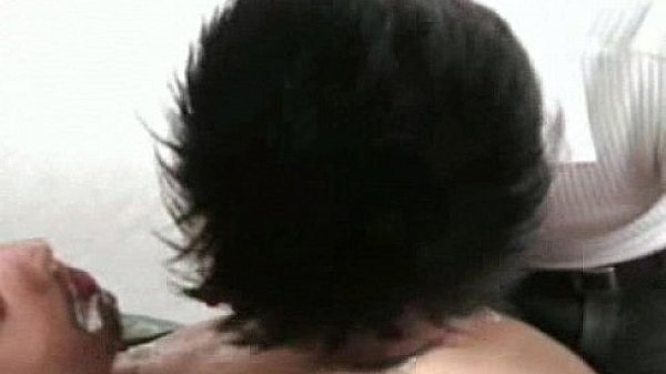 a cute Korean boy playing with his banana  