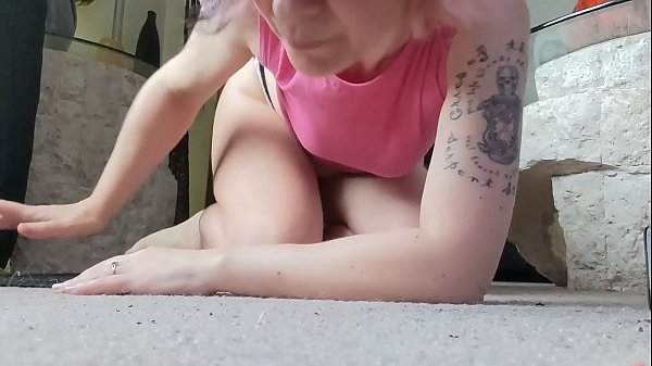 Mature skank displays her used holes to get money