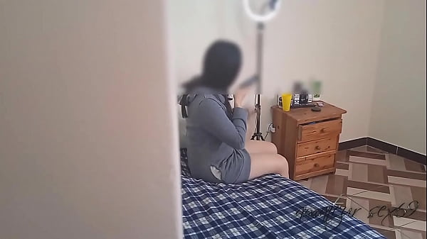 I spy on my neighbor sending nudes to her boyfriend: my pretty neighbor sends nude photos to her boyfriend and I discover her and she asks me to fuck her so she doesn't tell anyone  