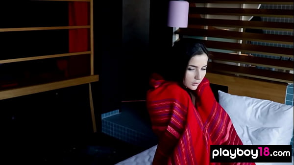 Glamorous brunette european muse introducing a sensual striptease