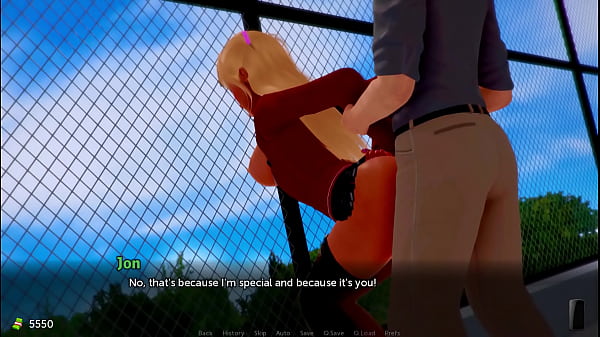 Jogo Dying Dream cena sexoal com namorada loira