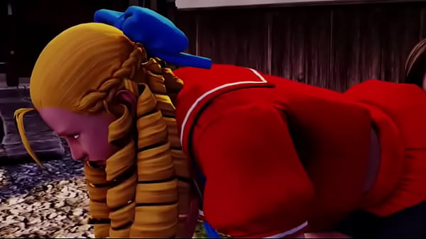 Street Fighter Sakura X Karin ass licking  