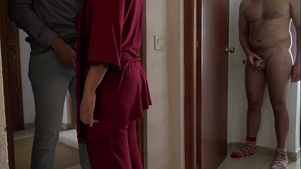 I let the delivery boy cum in my mouth in front of my husband  