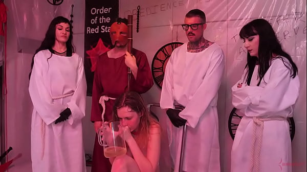 Piss fetish teen submissive rides doms cock in reverse cowgirl BDSM fuck action