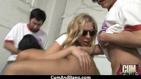 Shes loves gangbangs and bukkake 4  