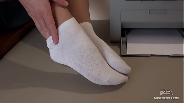 Girl in socks teasing  