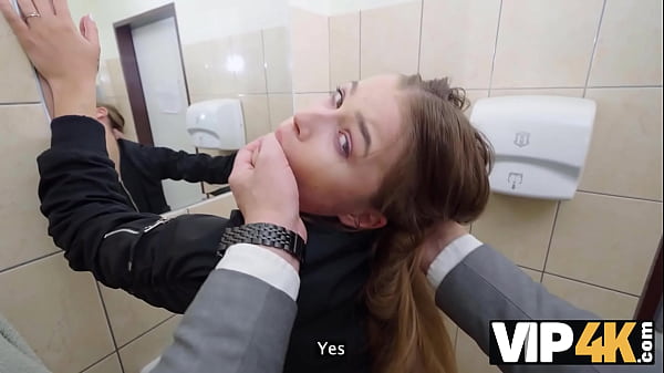 VIP4K. Served by the restroom goddess. Hot sex with Olivia Sparkle & Steve Q