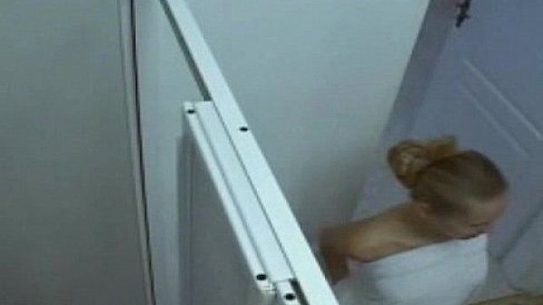 Showering Blonde Teens