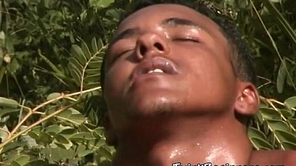 White guy takes a black cock outside