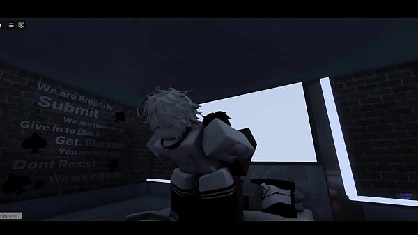 small femboy dominated by huge bbc master