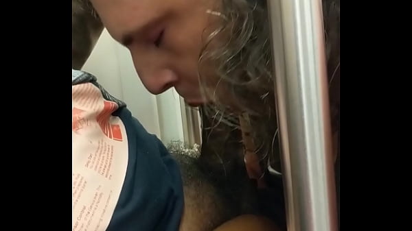 On my knees on the subway