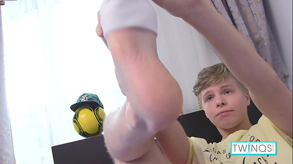 James gets horny on bed so he removes her clothes to play with her favorite fat dildo... watch him cumming on himself while strokes that hairy cock! Full Videos & More only at TwinQs.com 