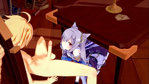 Genshin Impact Hentai - Aether & Ganyu jerking off & penetrarion