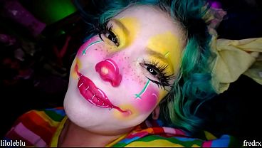 clown girl gets pussy stapled, ass fucked  
