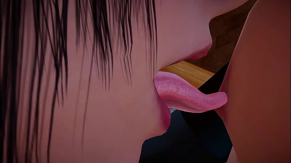 Girls in school uniform lick his nipple, while they lick his cock and caress his testicles