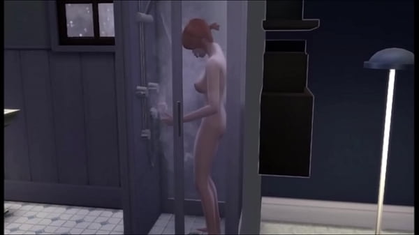 Sims 4 : Redhead all alone stimulates her own flower!