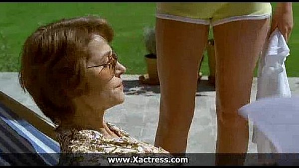 Teen strips at the the pool  