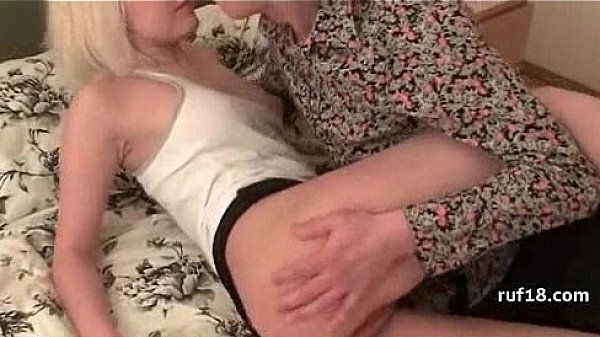 Horny teen enjoys hard cock  