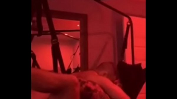 Muscle daddies fuck hard in a sling