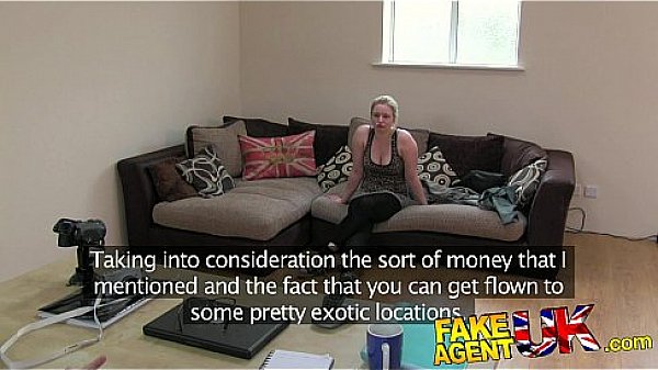 FakeAgentUK Tight amateur pussy causes agents cock to blow