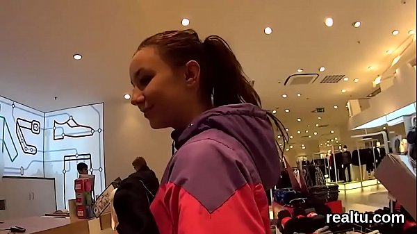 Striking czech teen gets seduced in the hypermarket and plowed in pov
