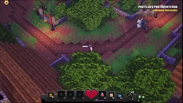 Alde&atilde;o safado! Minecraft Dungeons #1  
