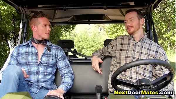 Hot cowboys having bareback anal sex on a farm 