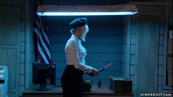 Sexy blonde interrogator citizens rights and captured swiftly turns the table and ties her then rough fucks 