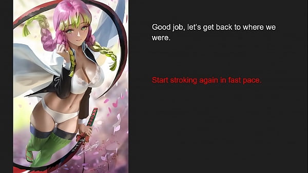 Mitsuri destroys your nipples and balls (Hentai Jerk Of Instructions)  