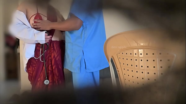 Indian nurse affair with doctor in a clinic  