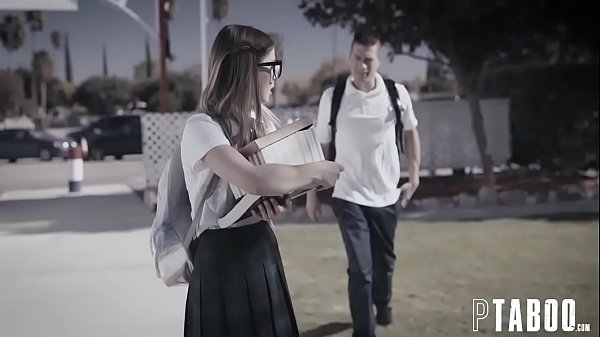 Petite nerd gets her r. from hot studs