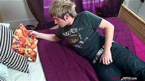 Anal playing twink cums hard in solo 