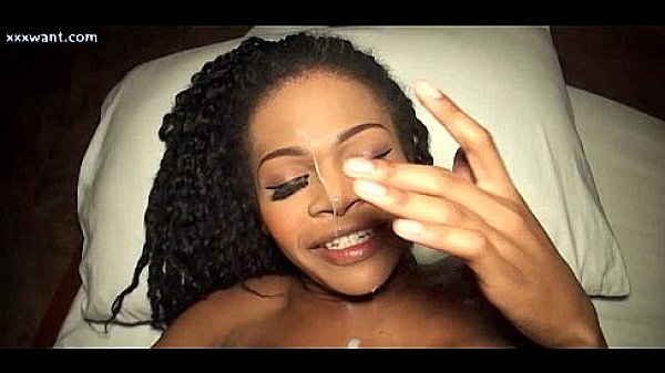 Ebony shemale having anal and getting cumshot