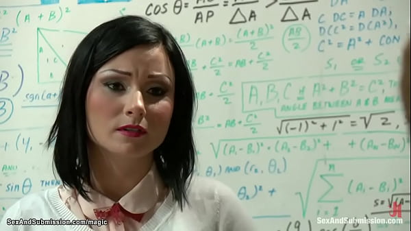 Kinky professor Danny Wylde lures brunette teen student Veruca James in basement and ties her then fucks her in mouth with big cock  