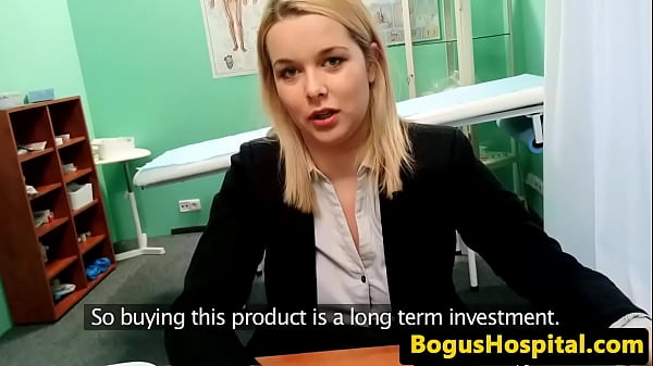 Real patient with bigtits gets banged by dr