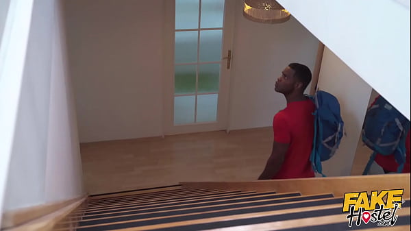 Fake Hostel - Interracial group sex with skinny Euro teens and big black cock  