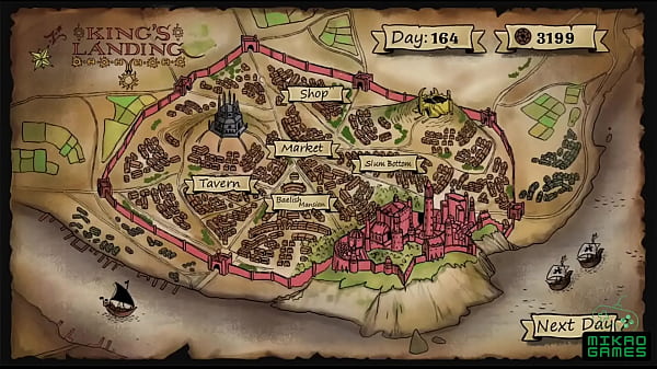 Jogo parodia de Game of Thrones ep 25 Daenerys Targaryen gozando com Squirt na taberna