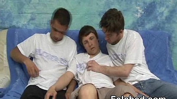 Threesome Gay Sex And Cum Felching 
