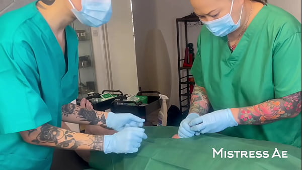 Double Domme Medfet sounding exam and treatments with Madame Li Ying and our patient