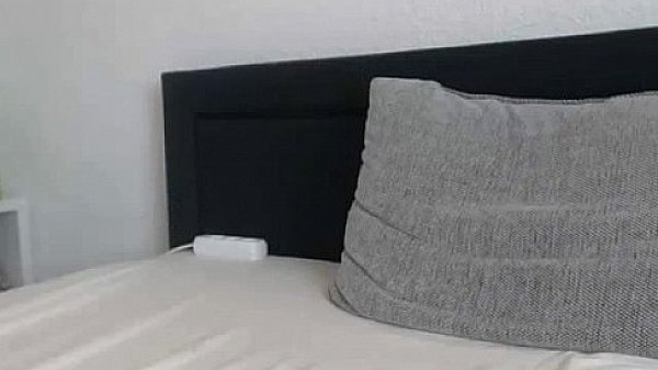 Busty cam girl masturbates with glass dildo