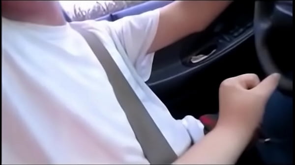 Wife Teaches Teen To Drive While Playing with his Dick & Make Him Cum Huge