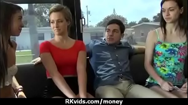 Sexy exhibitionist GFs are paid cash for some public fucking 24