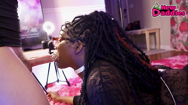 Black & Ebony Throat Fucking Day 6/28 ~ 20 year old Ebony whore inhales White Daddy