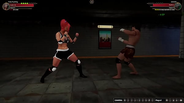 Polly VS Giulius [NF3D Mixed MMA Battle Femdom]