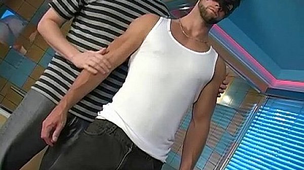 Hunky homo dude stripping and jerking gay boys